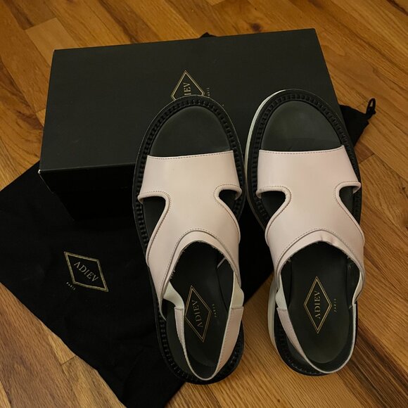 Adieu Paris: Slingback Sandals Type 43 Blush Size 8 / 38 - Picture 2 of 3